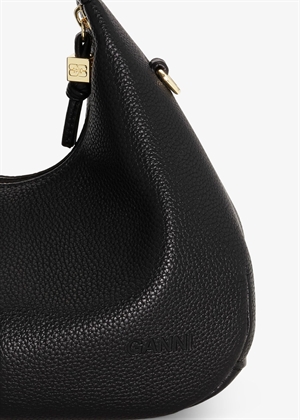 Hobo Mini Grained bag Sort A6976 Ganni 
